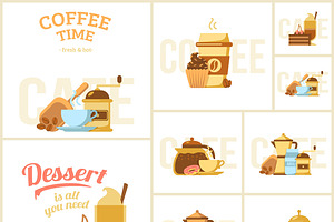 Cafe Or Coffee Shop Illustrations