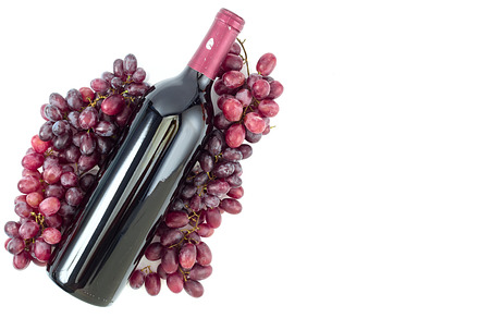 Grapes and red wine on white featuring top view, bunch, and juicy, a Food & Drink Photo by 1981 Rustic studio kan