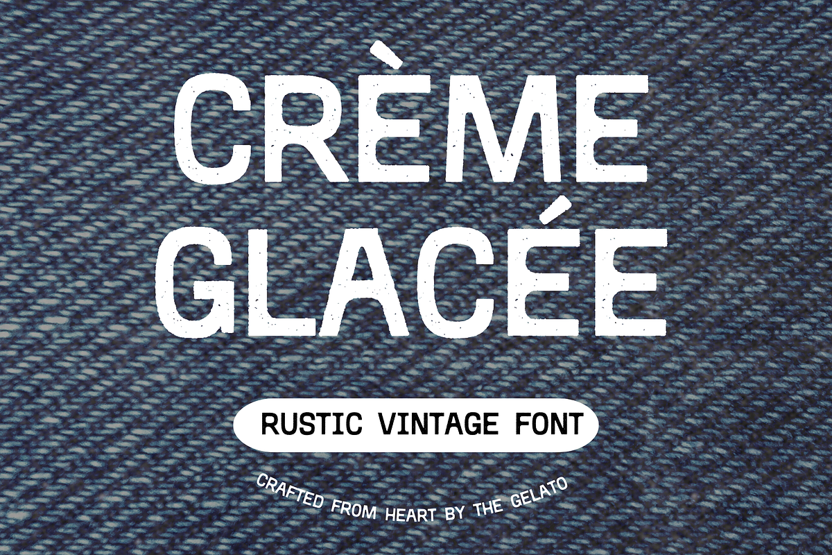 Crème Glacée: Vintage Sans Serif, a Sans Serif Font by The Gelato Type (Photo 1 of 14)