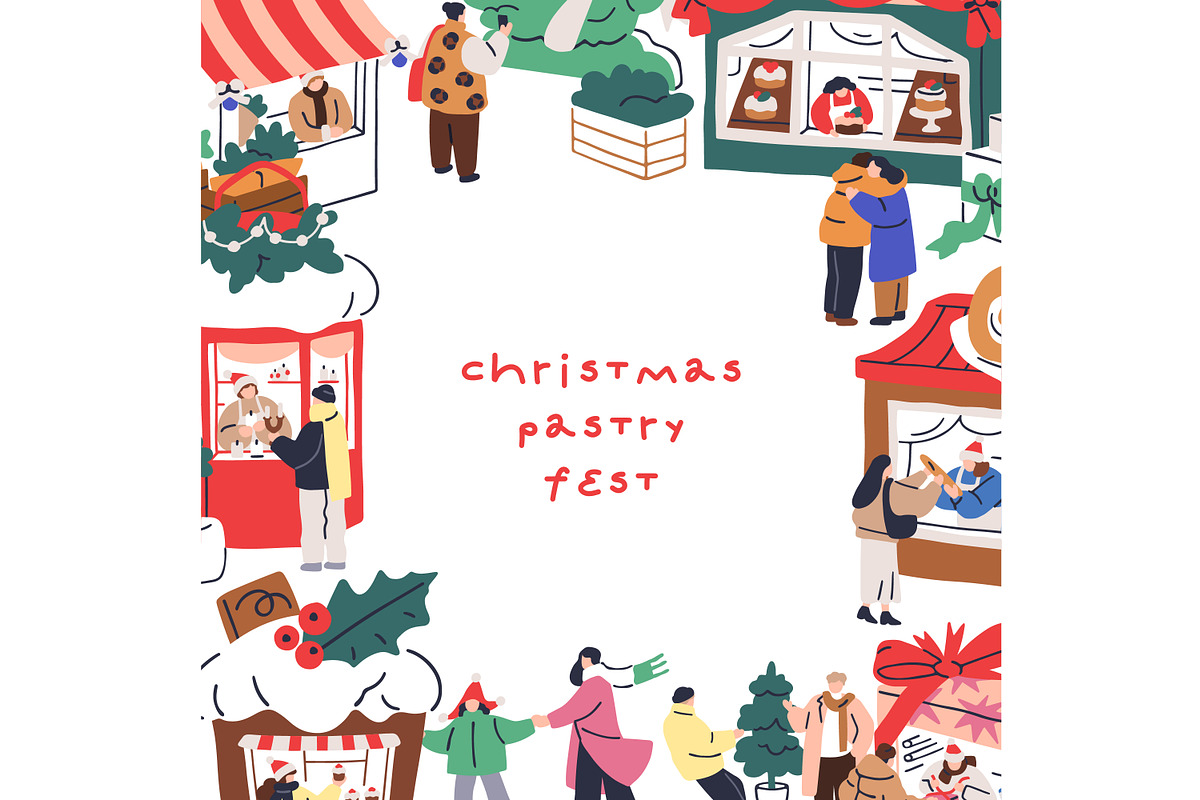 Christmas fair, framed cards designs, a Seasonal Illustration by Good Studio (Photo 3 of 5)