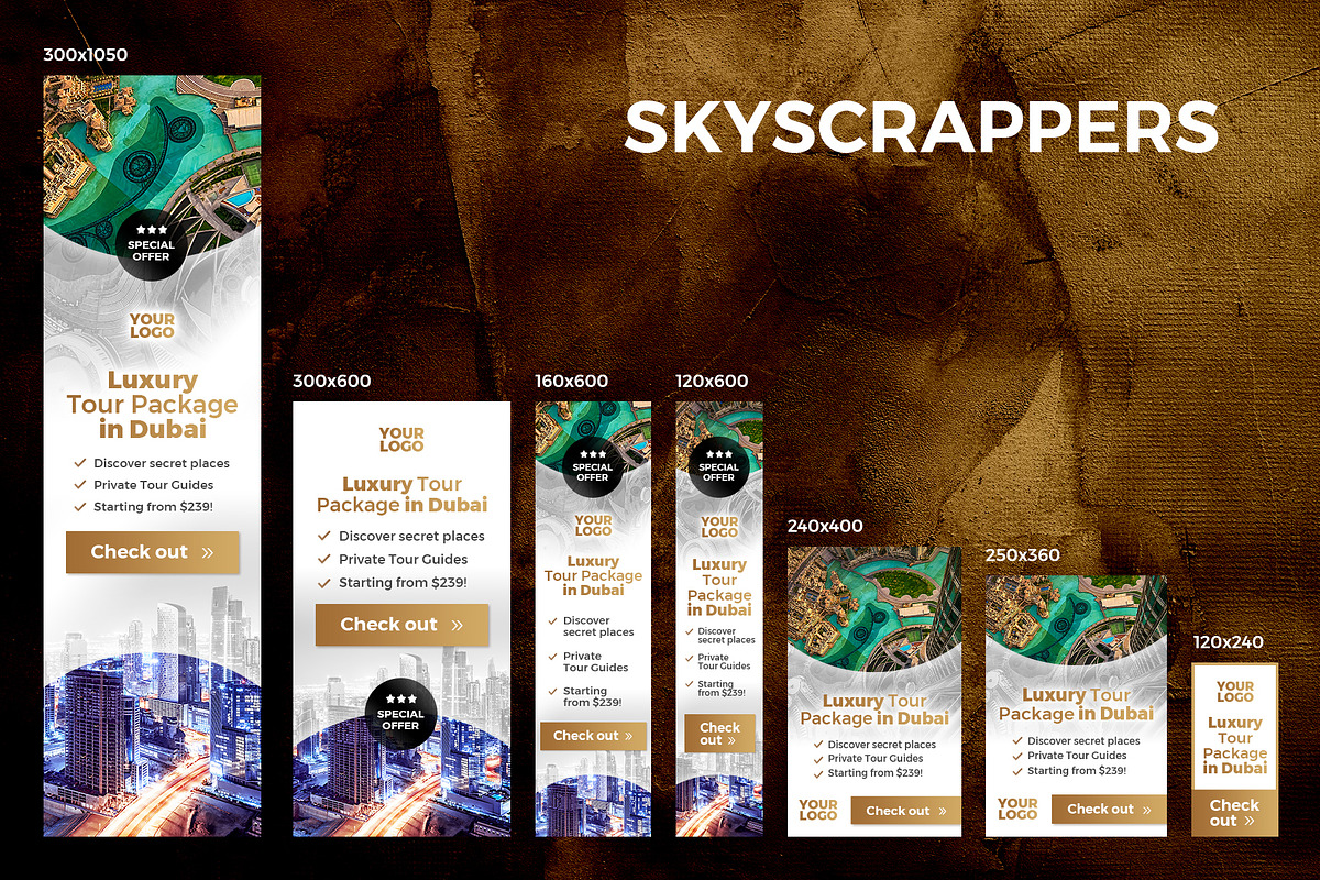 Banners Pack 26 sizes for Google Ads, a Templates & Theme by Better Be a Designer (Photo 6 of 6)