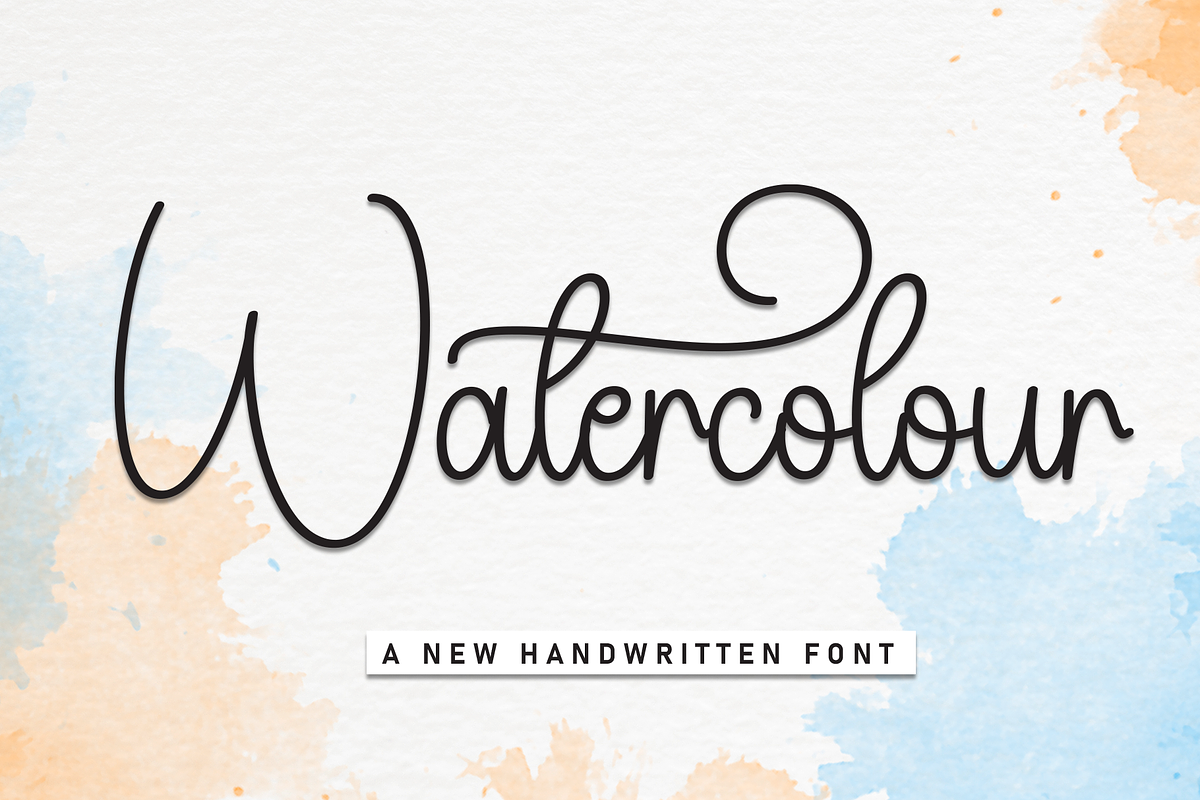 Watercolour | Script Font, a Handwritten Font by Scratchones (Photo 1 of 9)