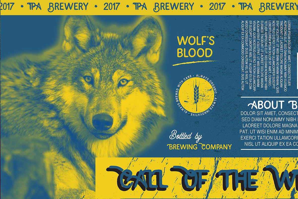 3 Craft Beer Labels - Print Ready, a Food Illustration by Aurum Creative (Photo 5 of 5)