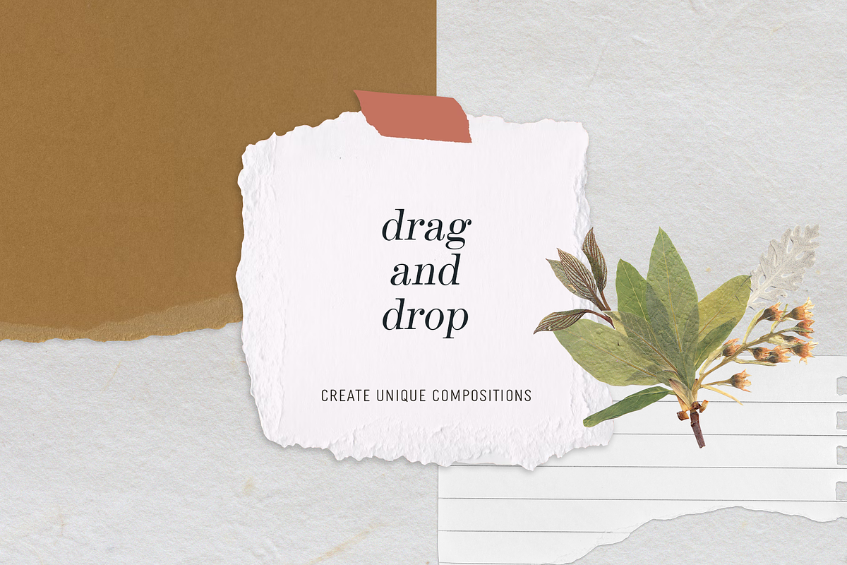 30 Paper Elements for Collages, an Object Graphic by designerbianca (Photo 2 of 5)