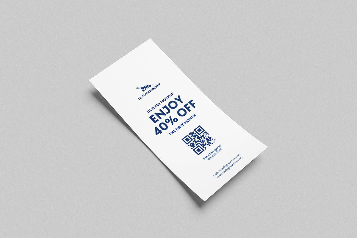 High Quality DL Flyer Mockup, an Advertising Mockup by swsi-studio (Photo 2 of 5)
