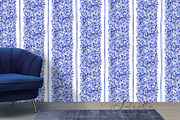 Blue Floral Vertical Seamless Border, a Pattern Graphic by SirenaArt (Thumbnail 9 of 10)