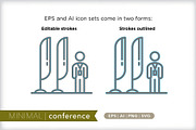 Minimal conference trade show icons, an Outline Icon by Picture Window (Thumbnail 5 of 5)