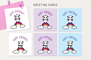 Little cute pandas, an Animal Illustration by Tkoko vectors & patterns (Thumbnail 2 of 6)