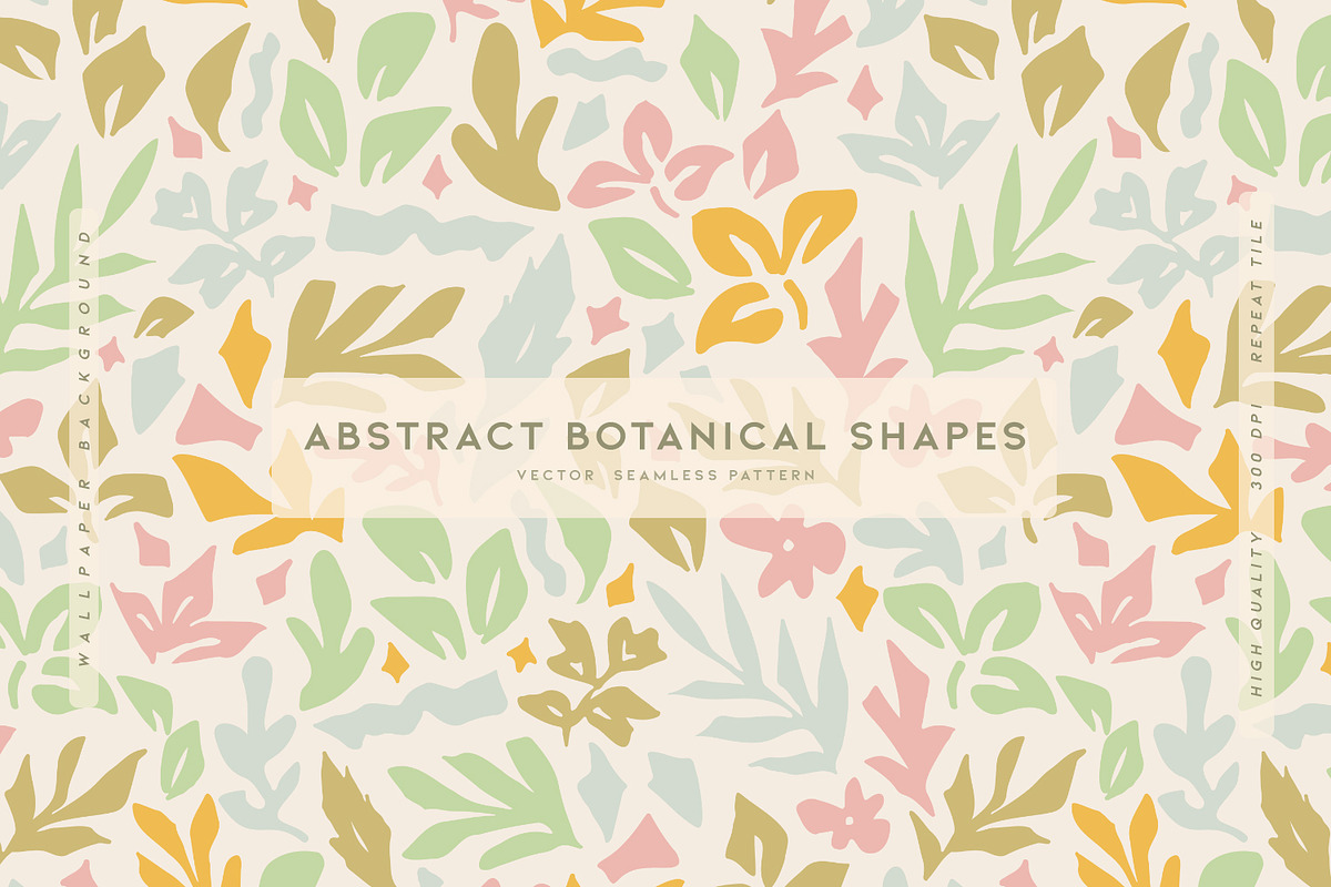 Abstract Botanical Shapes, a Pattern Graphic by MalyskaStudio