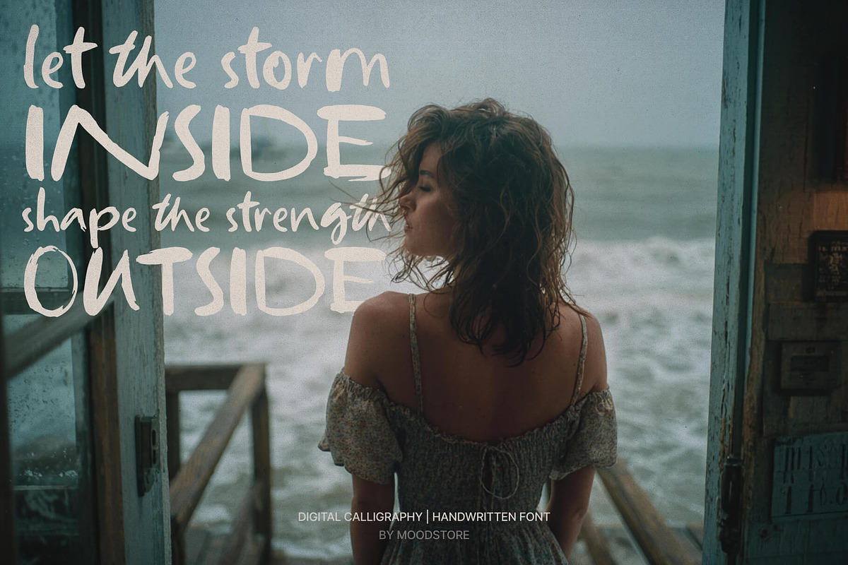 Ocean Inside Handwritten Font, a Handwritten Font by MOODSTORE (Photo 5 of 12)
