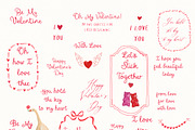 Valentine's Day Frames Cards Clipart, a Decorative Illustration by whiteheartdesign (Thumbnail 5 of 23)