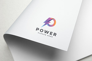 Power Lightning Letter P Logo, a Branding & Logo Template by Design_Planet