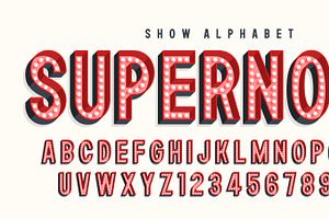 Retro lights show alphabet