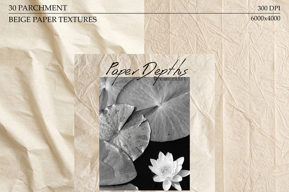 30 Beige Parchment Paper Textures, a Texture Graphic by DreamoraArt (Photo 12 of 14)