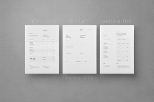 Invoice - Brief - Estimation, a Stationery Template by Proonty