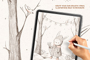 Pencils & Paper - brushes Procreate, a Brush Add-On by polikarpovaart (Thumbnail 3 of 13)
