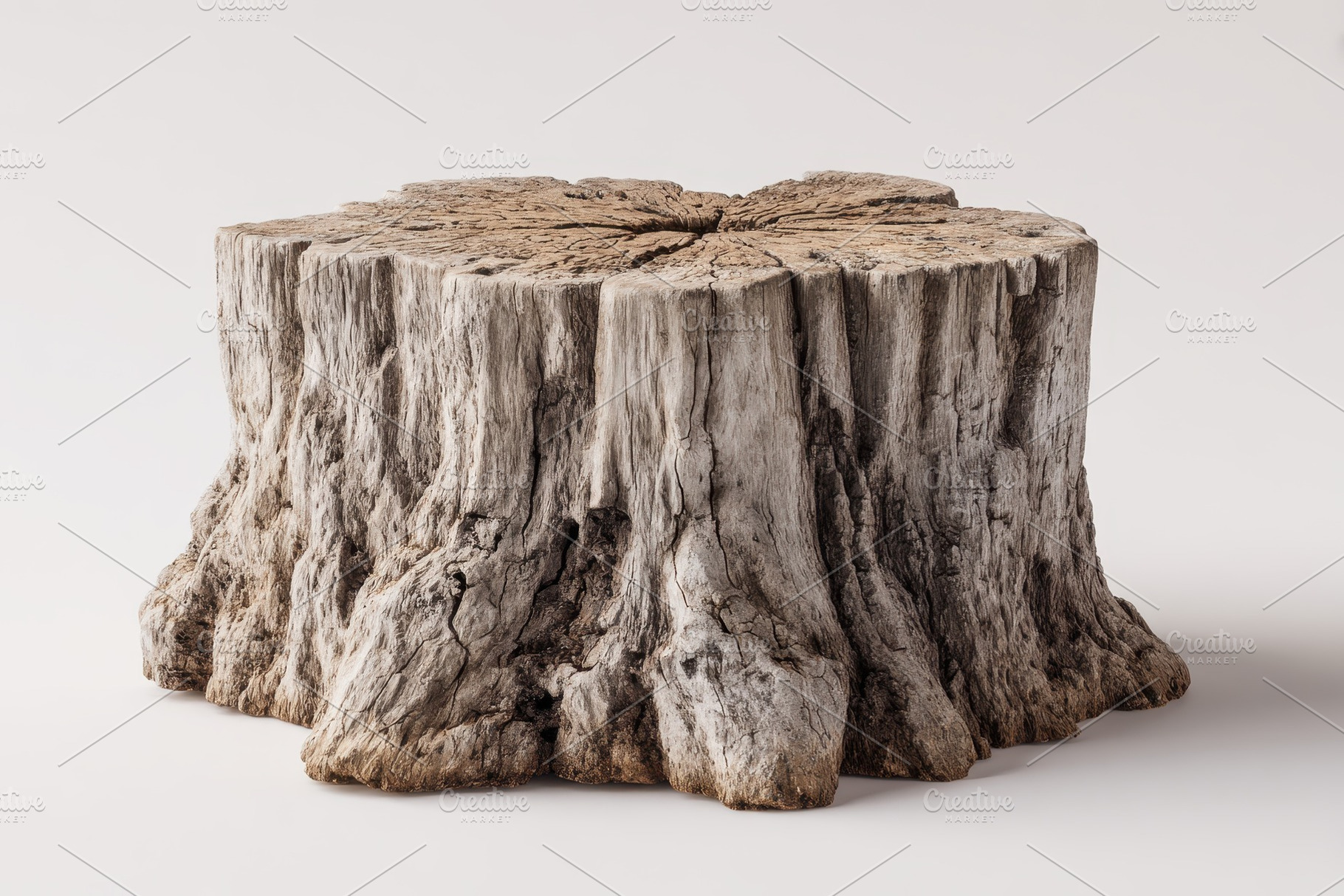 Weathered Tree Stump Rustic Wood Tex, a Photo by Pixeness Studio