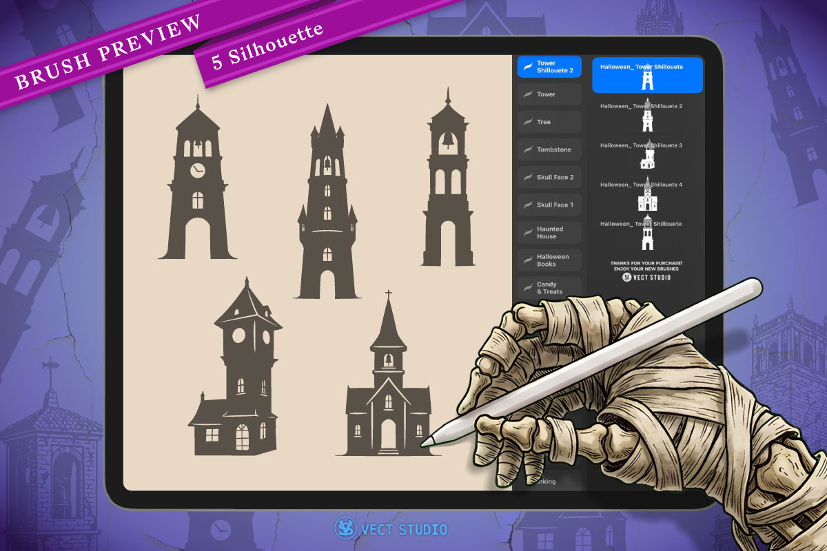 Halloween 209 Stamps Collection, a Brush Add-On by vectstudio (Photo 23 of 39)