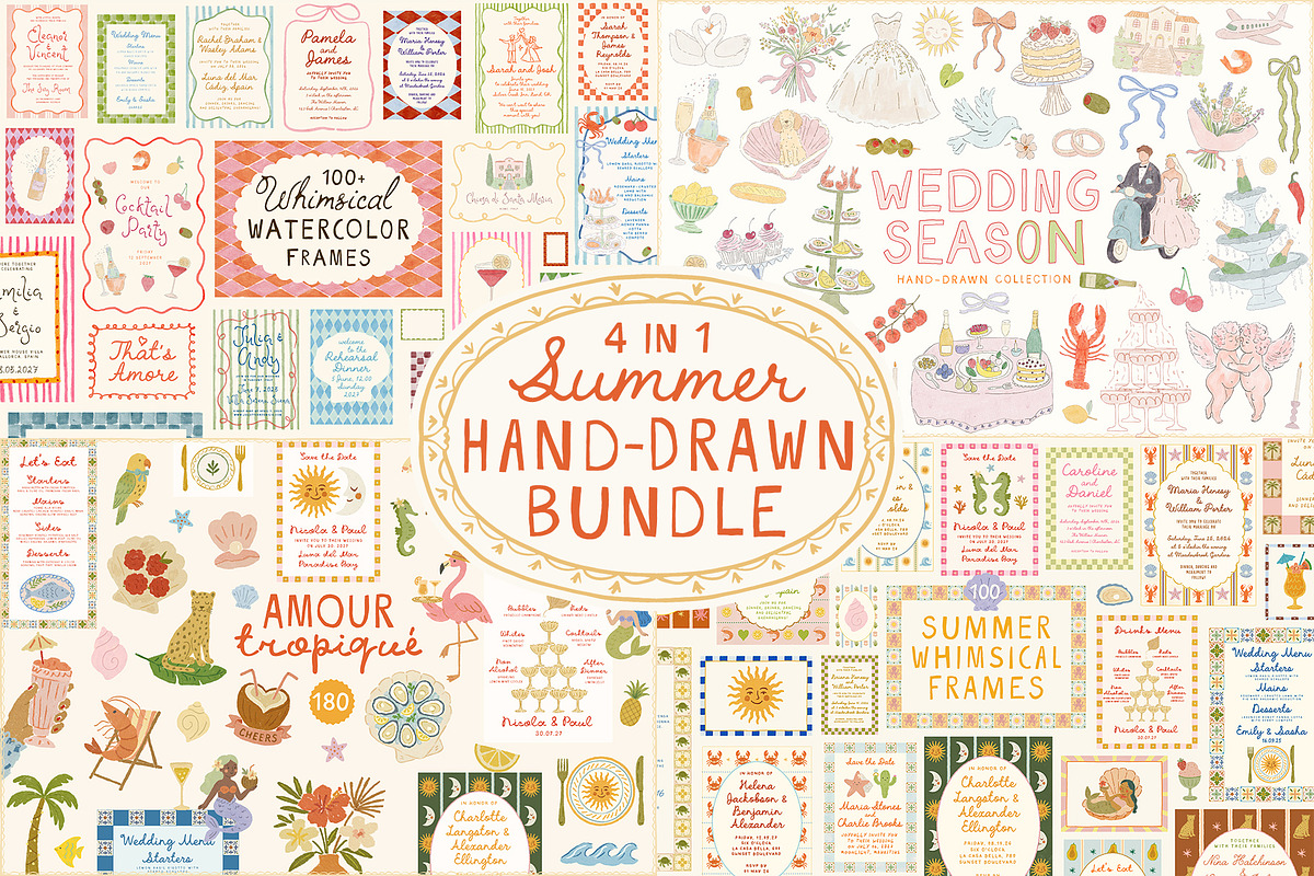 Whimsical Hand-drawn Summer Bundle, an Object Illustration by Ayya Studio (Photo 1 of 46)