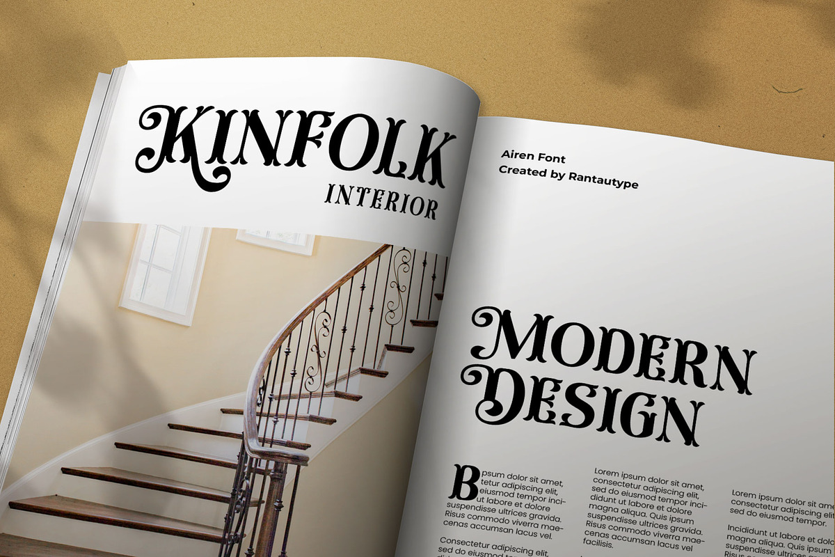 Airen Decorative Display font, a Serif Font by RantautypeStudio (Photo 10 of 15)