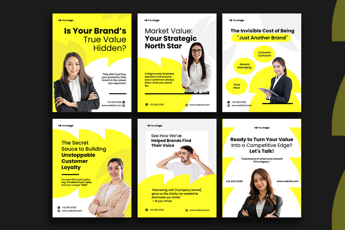 Brand Market Value Social Media Post, a Social Media Template by Jiwstudio (Photo 5 of 5)