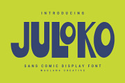Juloko Sans Serif Display Font, a Sans Serif Font by Maulana Creative (Thumbnail 1 of 7)