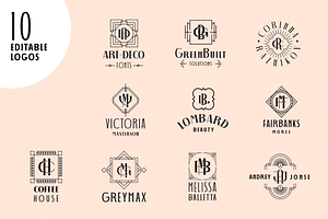 Art Deco Monogram Font