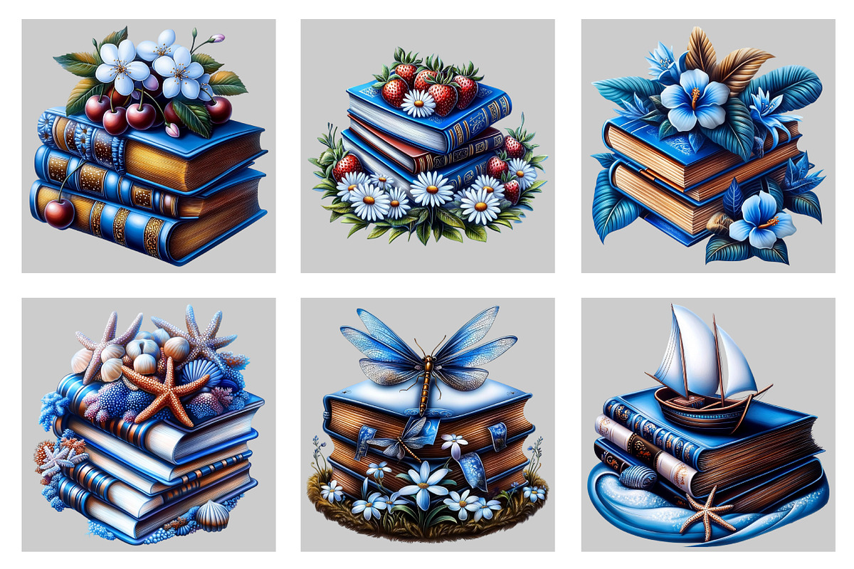 Watercolor Summer Books Stack, an Illustration by Black Bird Studio (Photo 3 of 5)