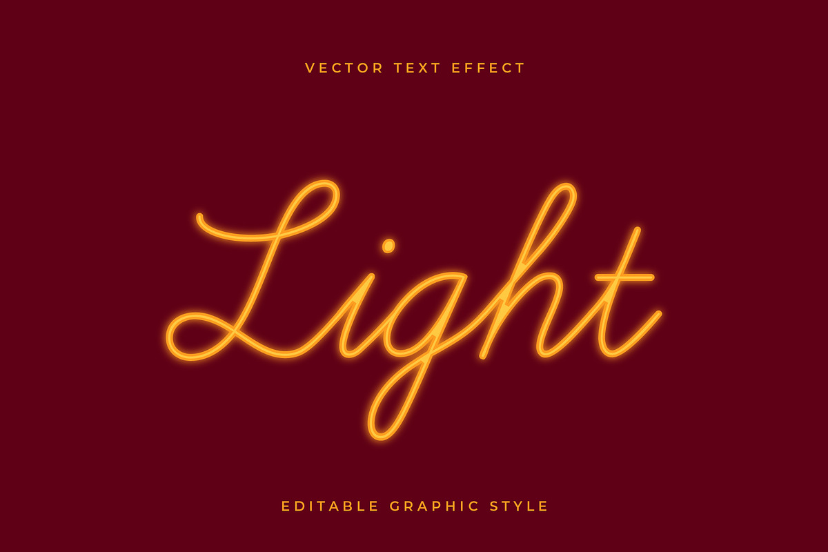 Neon Glow Script Text Effect, a Templates & Theme by studiogstock (Photo 1 of 2)
