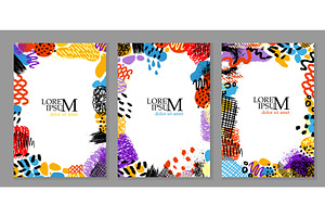 Background set frames multicolored, a Texture Illustration by Nenahliadava Design