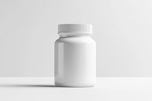 White plastic supplement bottle, a Health & Medical Photo by MistyDay