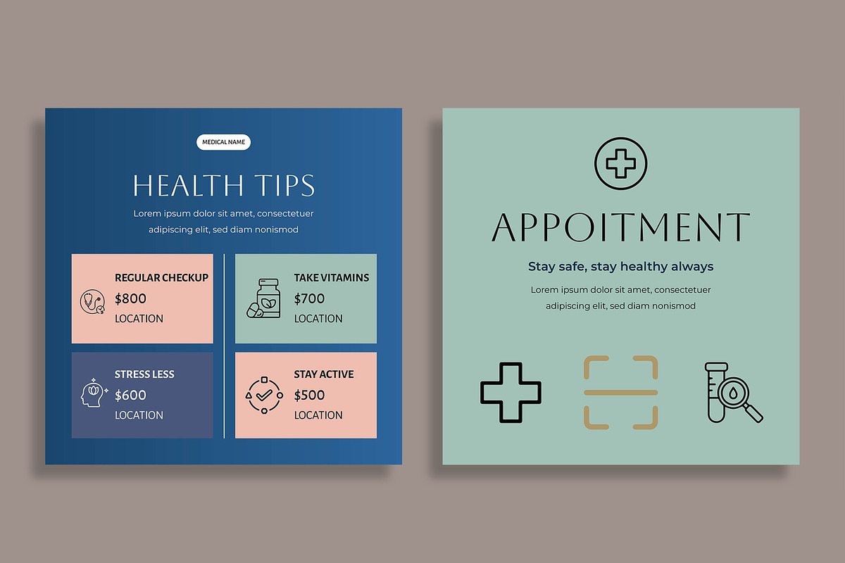 Medical Social Media Post Design preview 4