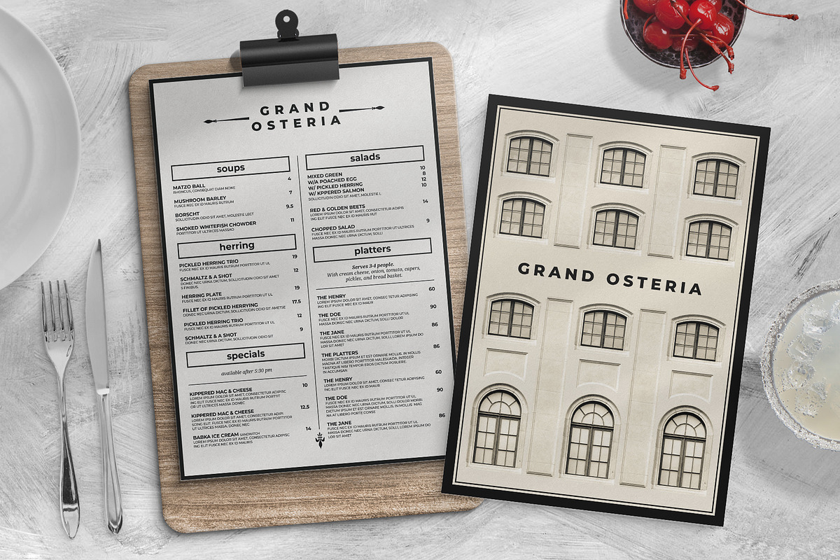 Food Menu Template, a Flyer Template by BrandPacks (Photo 1 of 5)