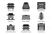 Landmarks of Japan - Tokyo 1, an Icon by Jozsef Balazs-Hegedus (Thumbnail 3 of 6)