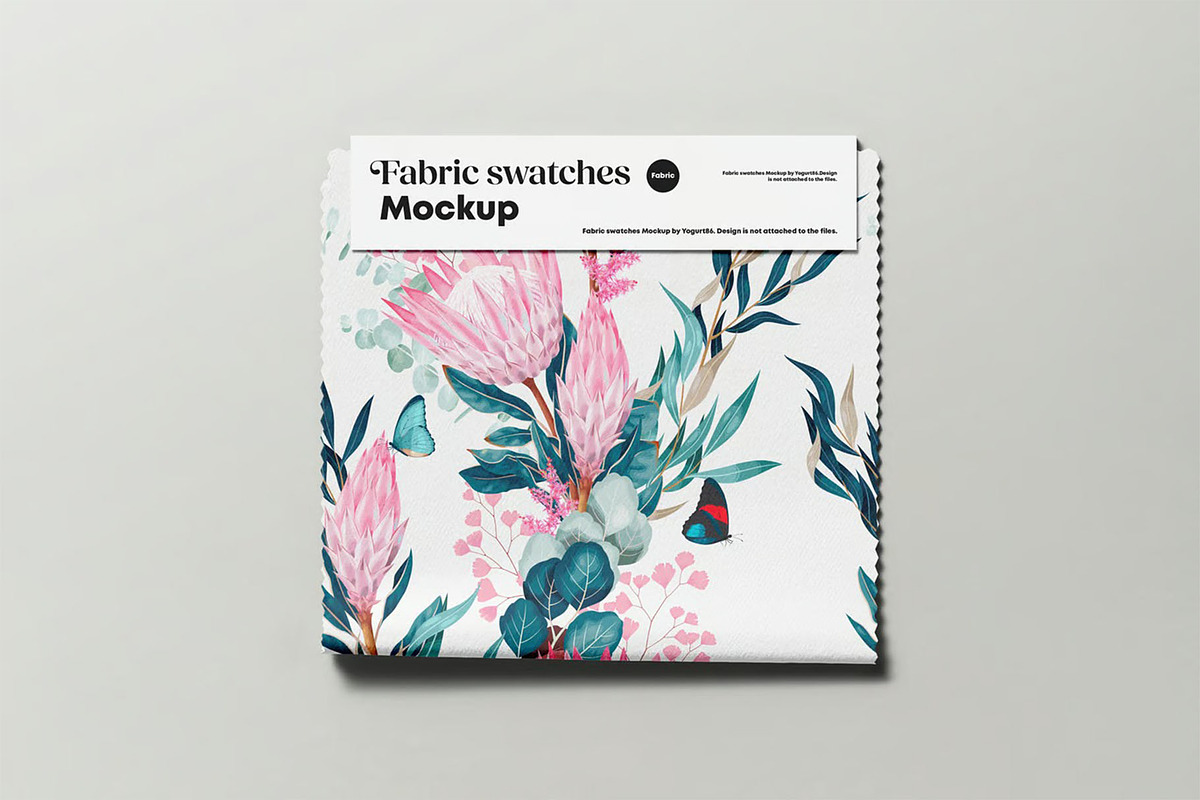 Fabric Swatches Mockup, a Merchandise Mockup by zippypixelstudio (Photo 11 of 11)