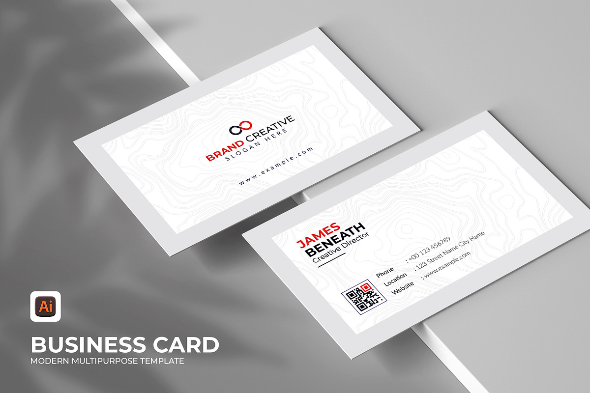Modern & Clean Business Card, a Business Card Template by Spark_Creative (Photo 1 of 3)