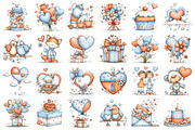 Watercolor Valentines Day Clipart, an Illustration by designcity5 (Thumbnail 2 of 5)