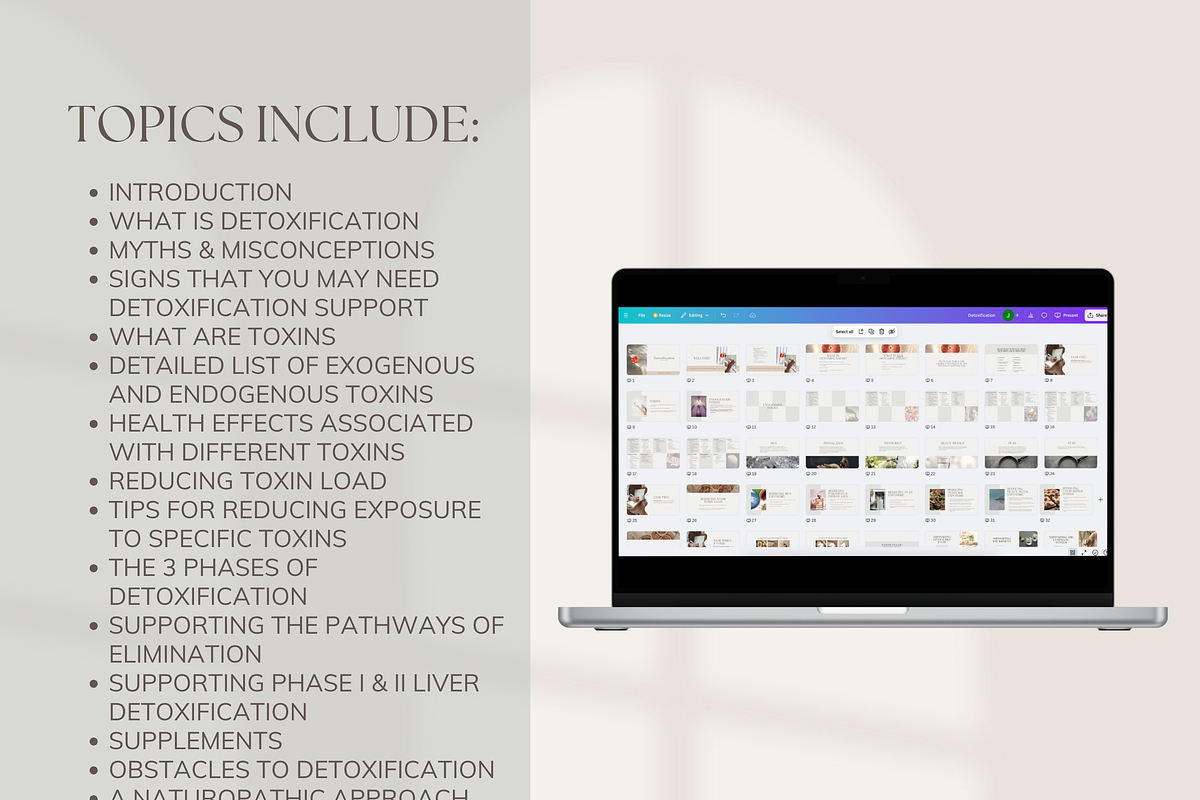 Detox Masterclass Canva - Premade, a Presentation Template by Naturopath Hub (Photo 4 of 9)