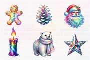 Iridescent Christmas Sublimation Cli, an Illustration by CreationArt (Thumbnail 3 of 6)