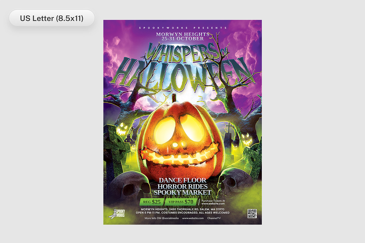 Halloween Flyer Template PSD — Spook, a Flyer Template by Bornx Design (Photo 2 of 5)