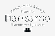 Pianissimo - Hand Drawn Typeface, a Sans Serif Font by ZimlichMediaDesign (Thumbnail 1 of 6)