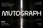 Mutograph Futuristic Display Font, a Sans Serif Font by Oktyabr (Thumbnail 1 of 13)