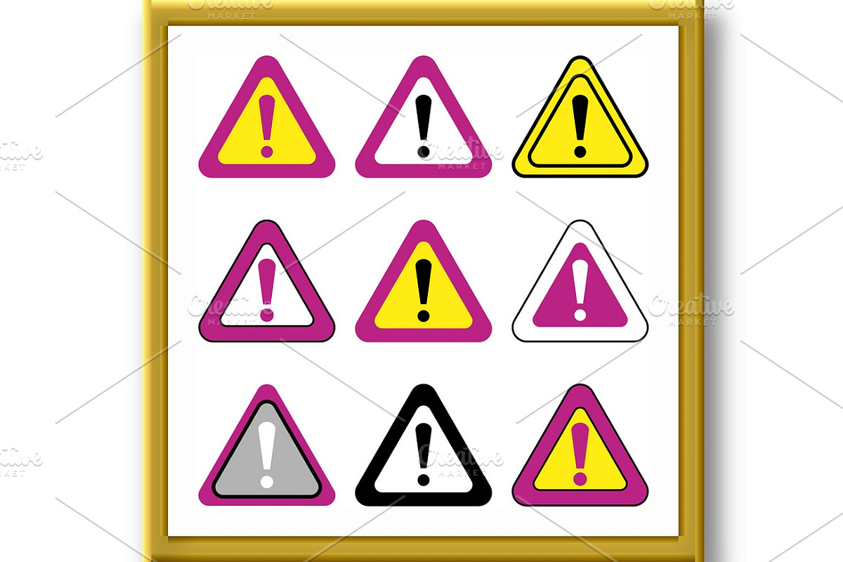 Set of Various Vector Exclamation, a Duotone Icon by FineArtStudio (Photo 3 of 3)