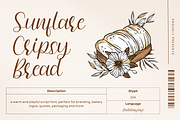 Sunflare Crispy Bread, a Script Font by BearyType Studio (Thumbnail 1 of 8)
