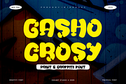 Gasho Crosy - Paint Font, a Sans Serif Font by Iqsiart Studio (Thumbnail 1 of 7)