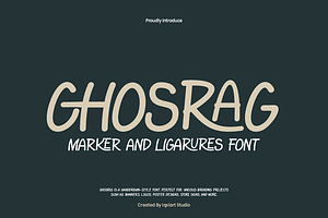 Chosrag - Marker Ligatures Font, a Handwritten Font by Iqsiart Studio