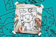 10 Spring Bear Printable Coloring Pa, an Education Illustration by badrusblue (Thumbnail 5 of 5)