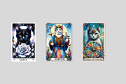 Watercolor Tarot Cat Clipart, an Animal Illustration by HoneyBunnyDigital (Thumbnail 5 of 7)