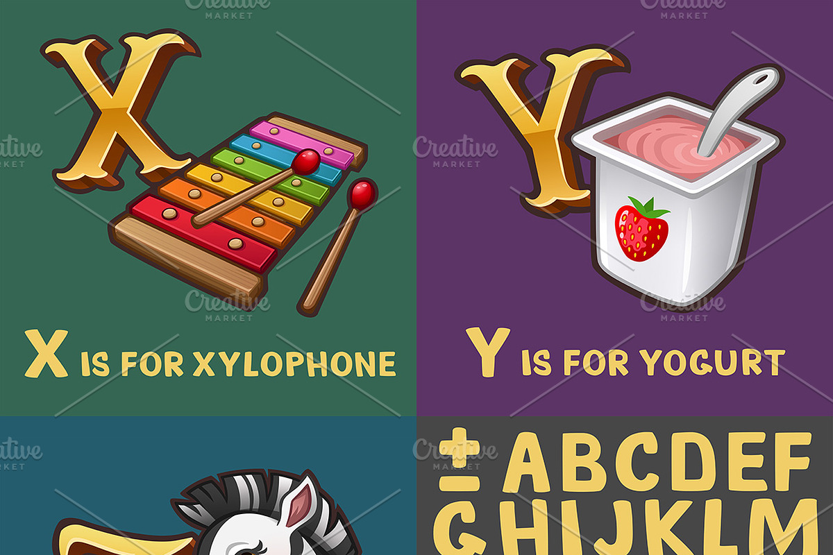 Children's Alphabet SET, an Education Illustration by Saranai Store (Photo 7 of 10)