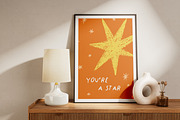 Cute doodle stars posters, cards set, a Decorative Illustration by Good Studio (Thumbnail 6 of 11)